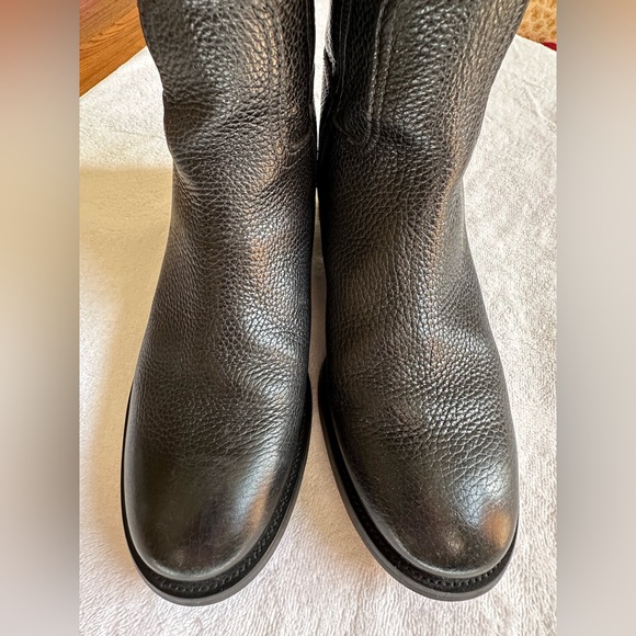 Tory Burch riding boots; gold logo hardware; 8.5M; gently used; excellent cond’n - Picture 6 of 9